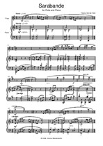 Sarabande for Flute and Piano