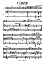 Sarabande for Oboe and Piano