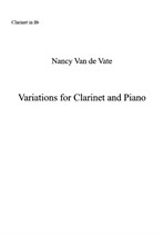 Variations for Clarinet and Piano - Clarinet