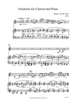 Variations for Clarinet and Piano