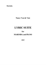 Lyric Suite for Marimba and Piano - marimba part