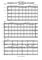 Brass Quintet No.2: Variations on 'The Streets of Laredo' - score and parts