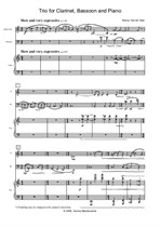 Trio for Clarinet, Bassoon and Piano – score